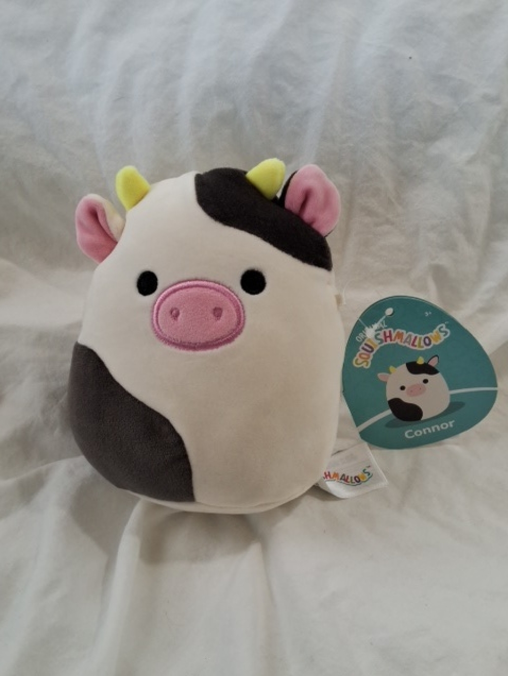 Squishmallows 5 " Connor  the Cow, White, NWT